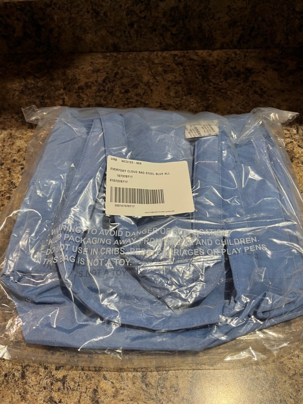 BAGGU Everyday Cloud Bag In Steel Blue - Picture 5 of 7